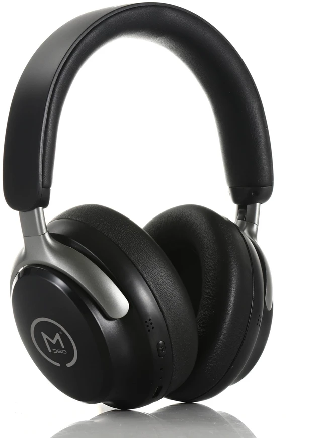 Main image of Aspire ANC Wireless Noise Canceling Headphones - Bluetooth Headset with Microphone - Black/Silver - HP8550ANC for Work, Travel and Home