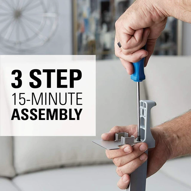 Alt view image 7 of 7 - Adjustable Height Wireless Speaker Stands Designed for SONOS ONE, ONE SL, Play:1, and Play:3 - Tool-Free Height Adjust Up to 16" with Built in Cable Management - Single White