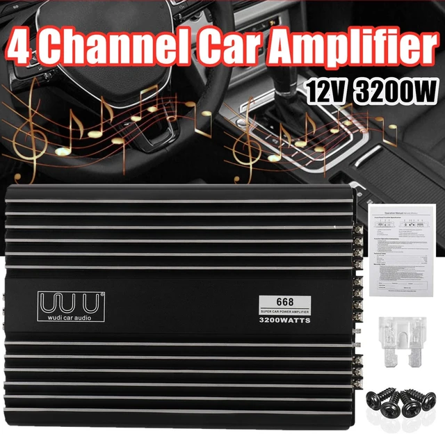 Alt view image 2 of 7 - 4 Channel Amplifier Car Audio Stereo Amplifier for Subwoofers 3200W 12V