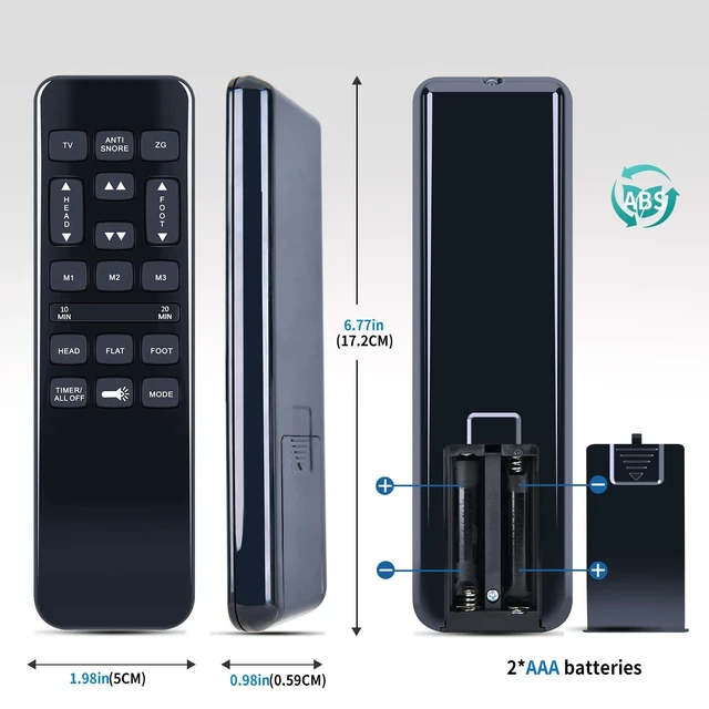 Alt view image 5 of 6 - Replacement Remote Control fits Richmat HJH55 Adjustable Bed-Adjustable Bed Replacement Parts HJH55 C121480H550044