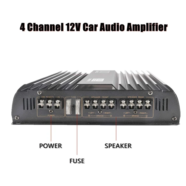 Alt view image 6 of 7 - 4 Channel Amplifier Car Audio Stereo Amplifier for Subwoofers 3200W 12V