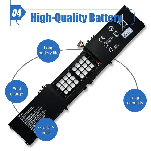 Alt view image 5 of 6 - RC30-0287 15.4V 70.5Wh/4583mAh Laptop Battery Compatible with Razer Blade Pro 17 2019 RZ09-0287 RZ09-02876E92-R3U1 RTX 2060 2080 Max-Q Series Notebook 4ICP4/62/115