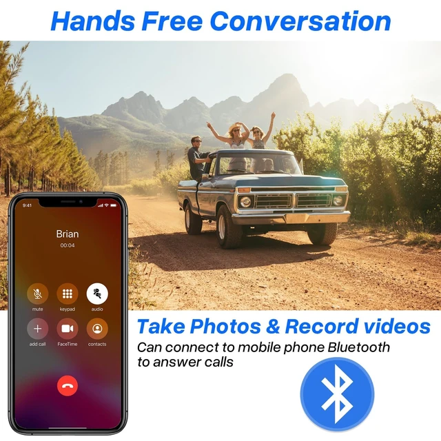 Alt view image 2 of 7 - Sunglasses Action Cam HD 1080P Bluetooth Smart Glasses Video Camera Wearable Sunglasses Sport Camera Support Bluetooth Player Music for Driving, Fishing and Hiking Etc