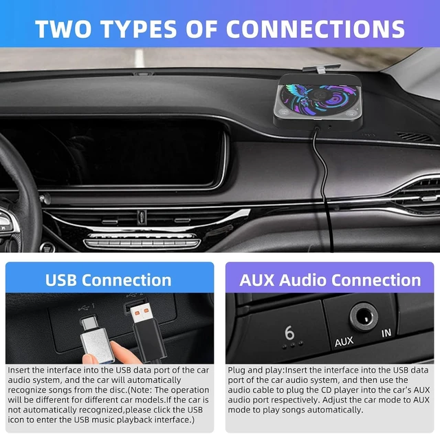 Alt view image 3 of 6 - Portable CD Player for Car, External CD Player with USB/AUX, Black Anti-Skip, Lightweight & Portable, Dustproof, for Laptop, TV & Computer, Supported CD/CD-MP3/CD-RW/CD-R/CD-WAV