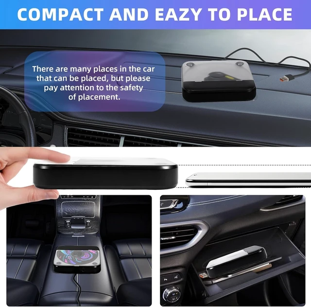 Alt view image 4 of 6 - Portable CD Player for Car, External CD Player with USB/AUX, Black Anti-Skip, Lightweight & Portable, Dustproof, for Laptop, TV & Computer, Supported CD/CD-MP3/CD-RW/CD-R/CD-WAV