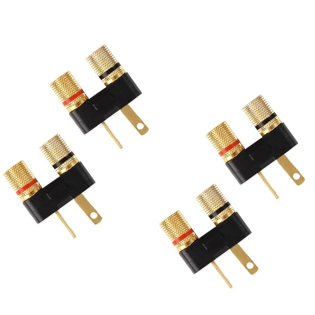 Alt view image 6 of 7 - 4Pcs Vintage Receiver Speaker Banana Jack Plug Connectors Fit for Pioneer Speaker SX-626 727 820 828 990 6000,Dual Connection Design,Speaker Wire Or Standard 4mm Banana Plugs (4)