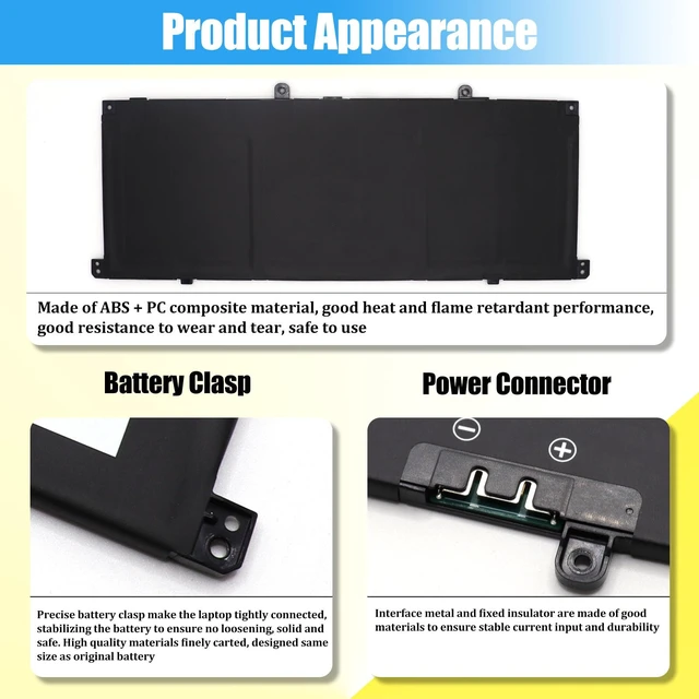 Alt view image 6 of 7 - GD03XL N66215-005 Battery Replacement for HP Envy x360 14 2-in-1 14-fa0000 EliteBook Ultra G1q OmniBook X 14 Series, Laptop Battery GD03059XL N66000-1E1 N66000-AC1, 59.16Wh