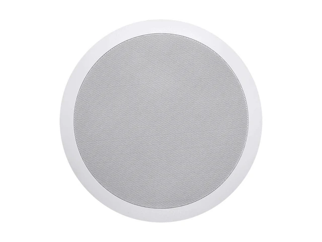 Alt view image 2 of 6 - 2-Way Polypropylene Ceiling Speakers - 8 Inch, Pair, with Paintable Grille, 100 Watt Peak Power - Aria Series