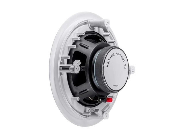 Alt view image 3 of 6 - 2-Way Polypropylene Ceiling Speakers - 8 Inch, Pair, with Paintable Grille, 100 Watt Peak Power - Aria Series