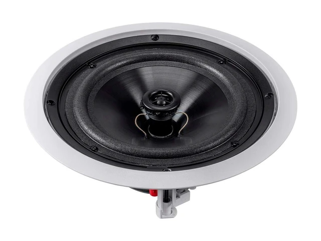 Alt view image 5 of 6 - 2-Way Polypropylene Ceiling Speakers - 8 Inch, Pair, with Paintable Grille, 100 Watt Peak Power - Aria Series
