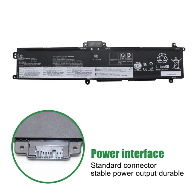 Alt view image 3 of 6 - L22C4P71 Laptop Battery Replacement for Lenovo ThinkPad P16v Gen 1 2023 Gen 2 2024 Series Notebook SB11H56275 5B11H56374 L22M4P71 SB11H56274 5B11H56373 15.52V 90Wh 5799mAh