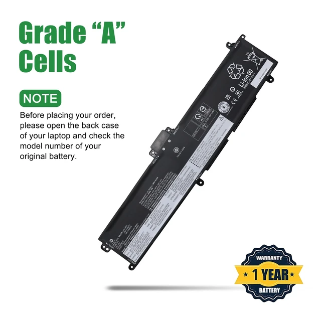 Alt view image 4 of 6 - L22C4P71 Laptop Battery Replacement for Lenovo ThinkPad P16v Gen 1 2023 Gen 2 2024 Series Notebook SB11H56275 5B11H56374 L22M4P71 SB11H56274 5B11H56373 15.52V 90Wh 5799mAh