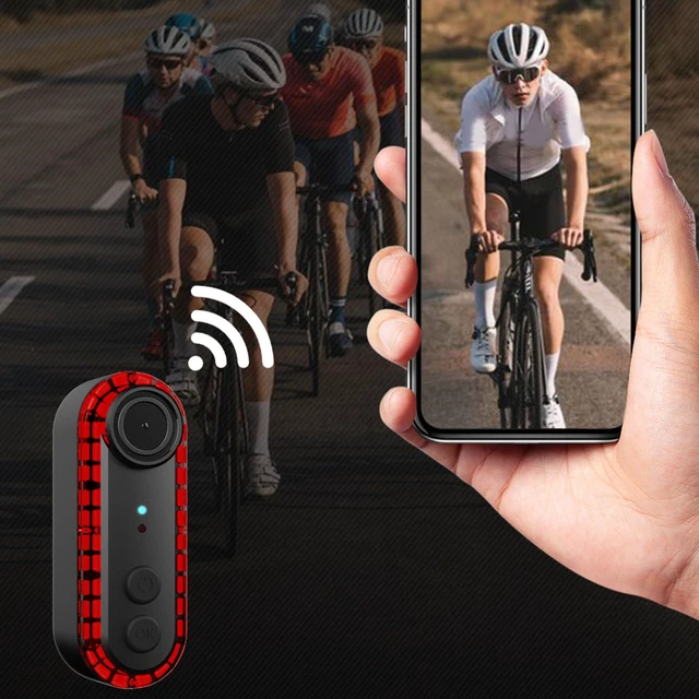 Alt view image 6 of 7 - Bike Camera with Taillight APP Control, 1080P HD 150° Wide Angle Bike Rear View Camera, IPX6 Water Proof 3500mah USB C Rechargeable Tail Light (16GB)