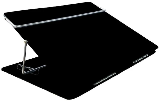 Main image of Table Top Elevator, Height Adjustable in-Line Document Holder Ergonomic Slanted Writing and Reading Stand for Desktop (Black Smoke, 12 x 16 inch) (Black, Small)