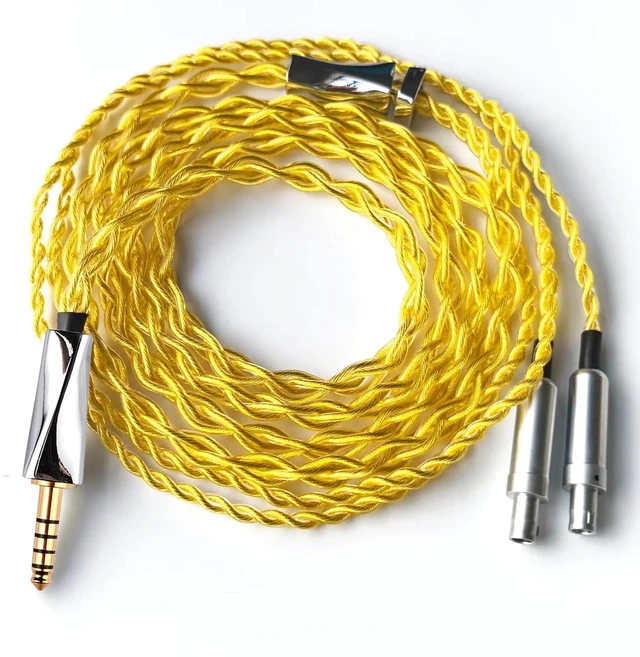Main image of 6N OCC Single Crystal Copper Silver Upgrade Audio Cable Compatible with Sennheiser HD800 HD800S HD820 4.4mm Replacement Headphones Cord for Hi-Resolution Audiophile 4.9ft