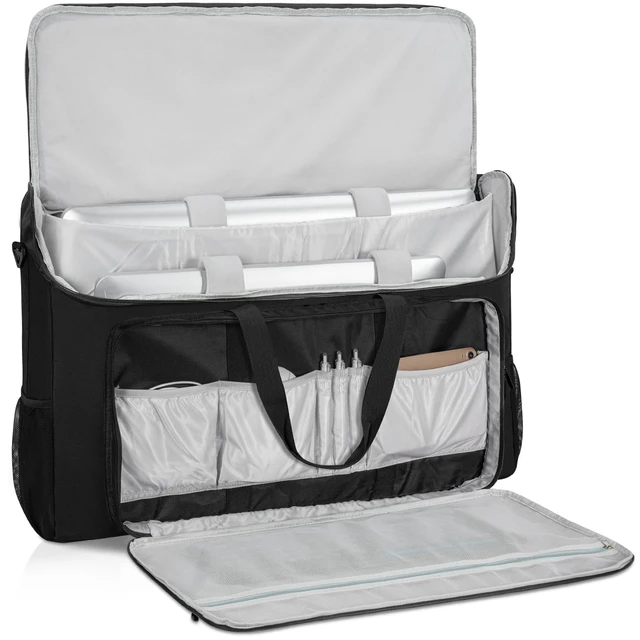 Alt view image 2 of 7 - 27-32" Monitor Transport Carrying Case(up to 2), Going Out Tote Bag Transporting LCD Screens, Monitors and TVs, for Travel, Work