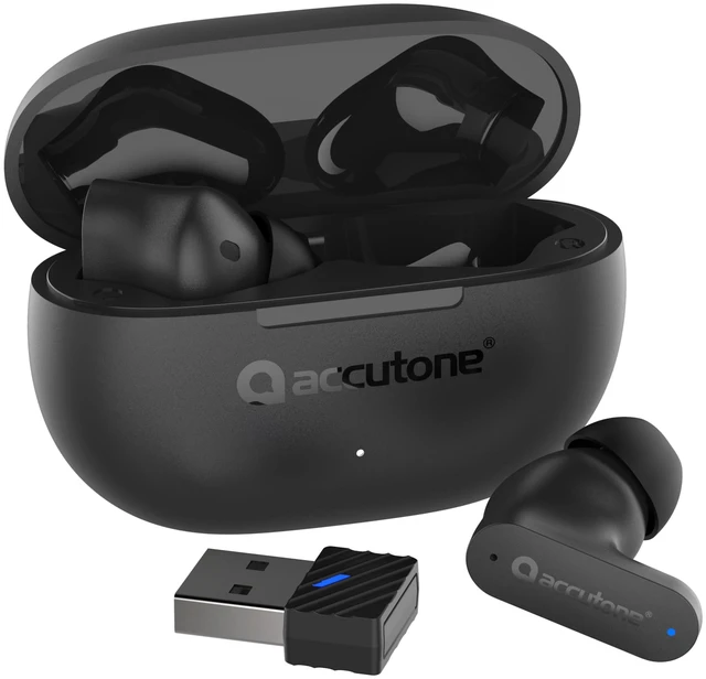 Main image of Walker 30 TWS True Wireless Earbuds with UAC Bluetooth Dongle for Microsoft Teams/Zoom Controls, Advanced Active Noise Cancelling, Black