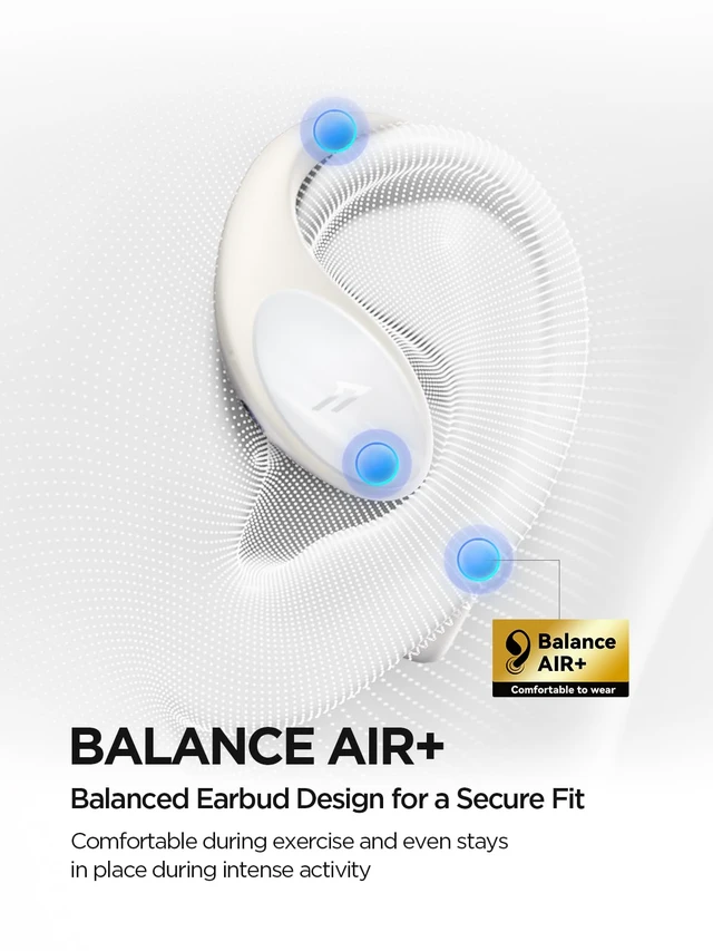 Alt view image 2 of 7 - S51 Open Ear Headphones - Lightweight Secure Fit, Open Ear Earbuds Wireless Bluetooth, 40H Playtime, Bass More+, IPX5 Waterproof, Clear Calls, Game Mode