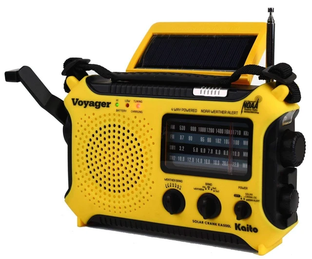 Alt view image 3 of 7 - KA500L 4-Way Powered Emergency AM/FM/SW NOAA Weather Alert Radio with Solar,Dynamo Crank,Flashlight