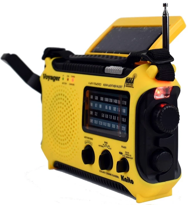 Alt view image 4 of 7 - KA500L 4-Way Powered Emergency AM/FM/SW NOAA Weather Alert Radio with Solar,Dynamo Crank,Flashlight