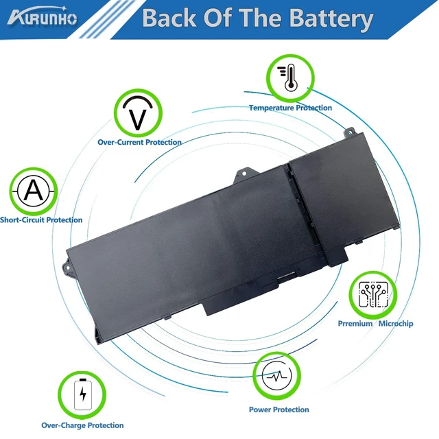 Alt view image 6 of 7 - GRT01 Laptop Battery Replacement for DELL Precision 3470 3561 3571 3581 3591 Latitude 5521 5531 5421 5431 Series R05P0 0P3TJ 00P3TJ P50E P50E001