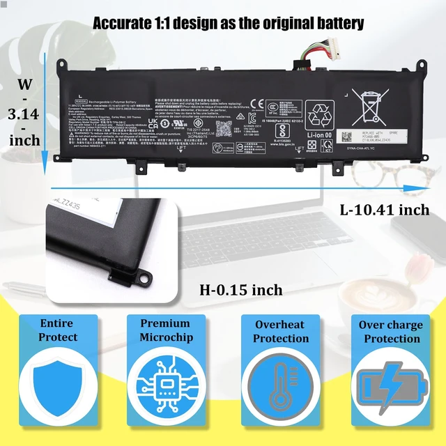 Alt view image 5 of 7 - RX03XL Battery Replacement for HP EliteBook 630 640 645 660 G11
