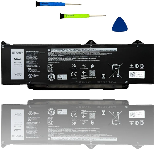 Main image of R73TC Laptop Battery 54Wh 4623mAh 3-Cell 11.4V GTG7N Compatible with Dell Latitude 3340 5340 5350 / Latitude 3340 2-in-1 / Latitude 5340 2-in-1 / Latitude 5350 2-in-1 Series