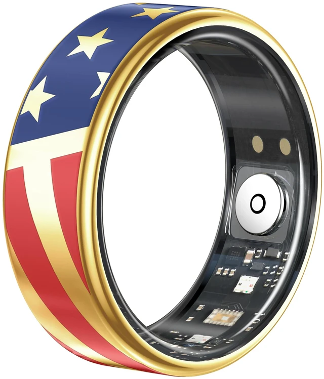 Main image of Smart Ring for Women, Health Fitness Trackers Ring (Gold, 7) 5ATM & No Subscription Fee, Sleep, Heart Rate, Women's Health, Stress Monitoring, iOS & Android