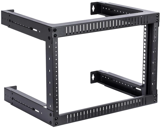 Main image of 6U Adjustable Depth Wall Mount Open Frame Steel Network Equipment Rack 17.75 Inch Deep