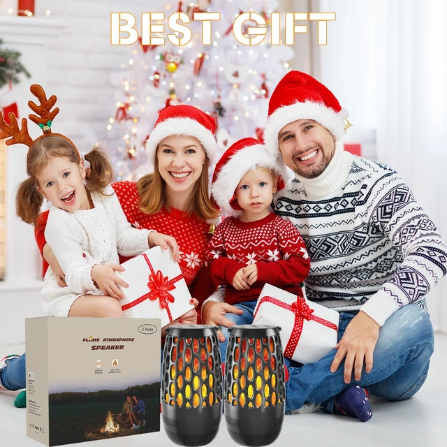 Alt view image 6 of 7 - Upgraded Outdoor Bluetooth Speakers Patio with LED Lights IPX6 Waterproof, Multi-Sync Up to 100 Speakers, Auto-Pairing, 3 Lighting Modes, Portable Patio & Garden Speaker, Ideal Gift for Men, Women