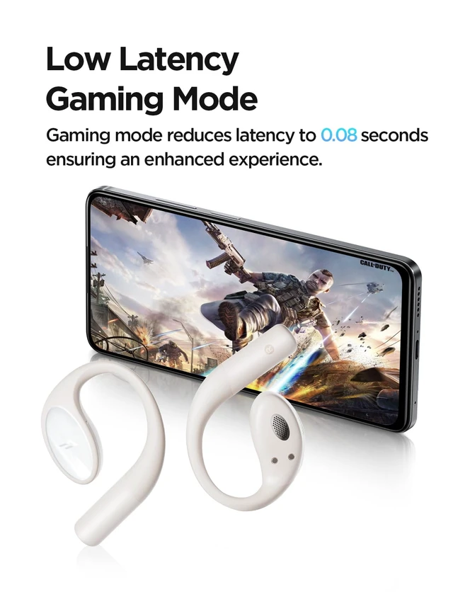 Alt view image 6 of 7 - S51 Open Ear Headphones - Lightweight Secure Fit, Open Ear Earbuds Wireless Bluetooth, 40H Playtime, Bass More+, IPX5 Waterproof, Clear Calls, Game Mode
