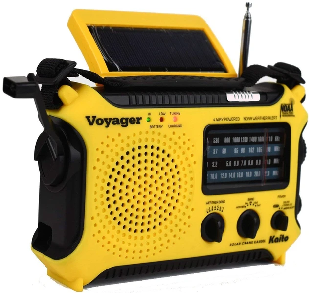 Alt view image 2 of 7 - KA500L 4-Way Powered Emergency AM/FM/SW NOAA Weather Alert Radio with Solar,Dynamo Crank,Flashlight