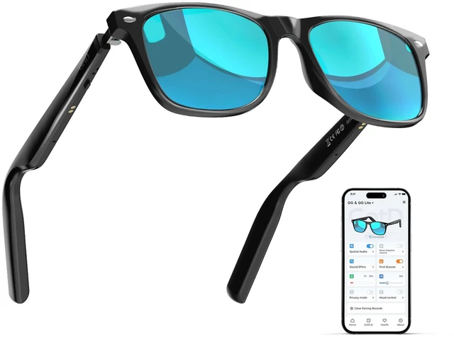 Main image of AI Glasses, Smart Glasses Powered by ChatGPT, Real-Time AI Translation Polarized lens, AI translation in 145 languages, Handsfree calls, Immersive audio, Holds AI conversations, 11H Playtime