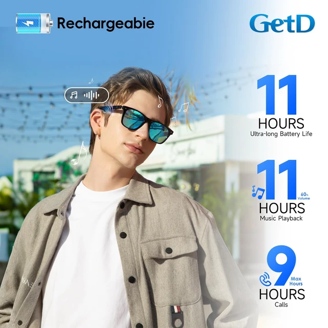 Alt view image 6 of 7 - AI Glasses, Smart Glasses Powered by ChatGPT, Real-Time AI Translation Polarized lens, AI translation in 145 languages, Handsfree calls, Immersive audio, Holds AI conversations, 11H Playtime