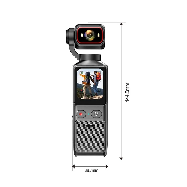 Alt view image 7 of 7 - 2K HD Pocket Vlogging POV Camera, 32GB,180° Rotatable Lens,WiFi Control,Timelapse,150° Wide Angle,for Outdoor Cycling Travel Vlog Selfies Sports Daily