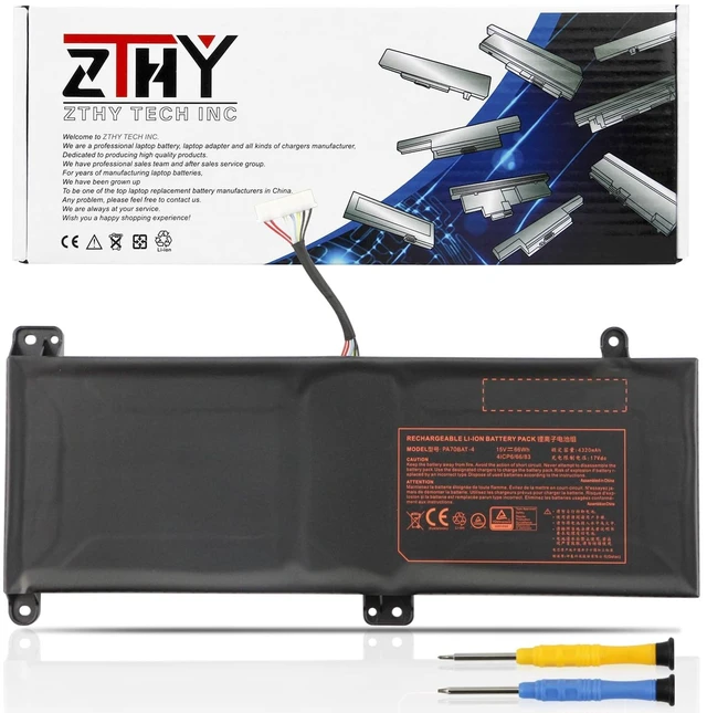 Main image of 66Wh PA70BAT-4 Battery Replacement for Clevo PA70HS PA71HP6 PA71HS PA71ES PA70HS-G PA71HP6-G Schenker Technologies XMG Pro 17 WOOKING S17 Pro-8U Hasee KINGBOOK G97E Powerspec 1710 Sager NP8370 NP8375