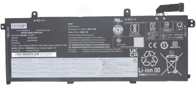 Main image of L18C3P71 Laptop Battery 51Wh Compatible with Lenovo ThinkPad T490 T495 P43S / P14s T14 Gen 1 / P14s T14 Gen 2 Series L18M4P73 L18L3P73 L18M4P74 L18C3P72 L18M3P73 SB10K97648 SB10W51928