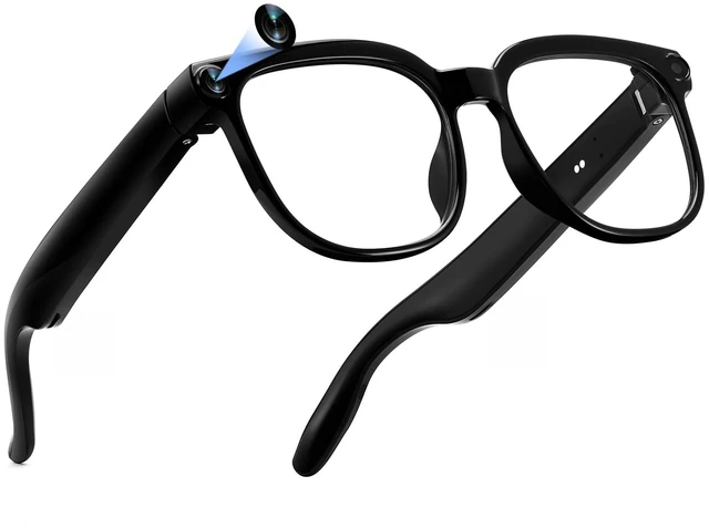 Main image of AI Smart Glasses with Camera, Real-Time Translation&Recording, AI Assistant, Open-Ear Bluetooth Audio, Photo Capture, Smart Eyewear for Travel Business & Daily Use B1736 (Transparent Lens)