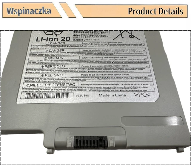 Alt view image 5 of 6 - FZ-VZSU84U Battery New Compatable with Panasonic Toughpad FZ-G1 Series FZ-VZSU84R FZ-VZSU84UR FZ-VZSU84A2U FZ-VZSU84A2K FZ-VZSU84A2R FZ-VZSU84AK FZ-VZSU84AR FZ-VZSU84AU FZ-VZSU84K FZ-VZSU89U