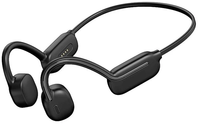 Main image of Swimming Headphones Bone Conduction Open Ear Headset MP3 Player Built-in 32G Memory IP68 Underwater Waterproof Stereo Bluetooth Earphone LED Screen for Driving Bicycling Running Skiing-CS05 Black