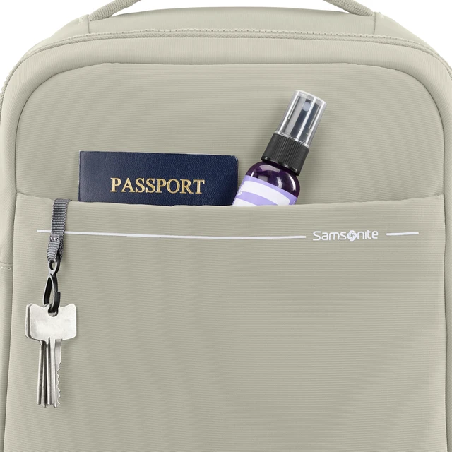 Alt view image 7 of 7 - Better Than Basic Travel Backpack - Lightweight Carry On Backpack Sized To Fit Under Most Airline Seats - Limestone Gray