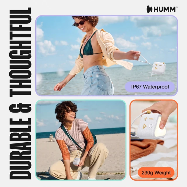 Alt view image 6 of 7 - GLO Compact Waterproof & Dustproof Portable Bluetooth Speaker, Black Features Ambient LED Lights & Hanging Strap, Stereo Pairing, Up to 18 Hours Playtime, Perfect for Travel, Bike & Beach