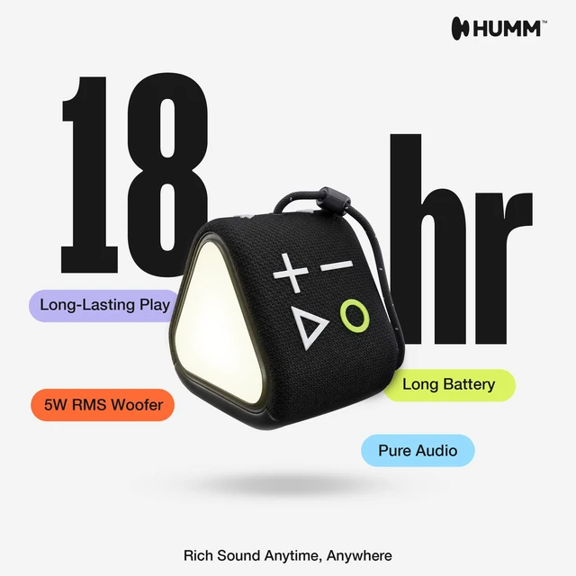Alt view image 4 of 7 - GLO Compact Waterproof & Dustproof Portable Bluetooth Speaker, Black Features Ambient LED Lights & Hanging Strap, Stereo Pairing, Up to 18 Hours Playtime, Perfect for Travel, Bike & Beach