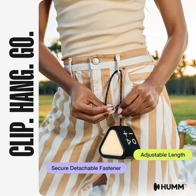 Alt view image 6 of 7 - GLO Compact Waterproof & Dustproof Portable Bluetooth Speaker, Black Features Ambient LED Lights & Hanging Strap, Stereo Pairing, Up to 18 Hours Playtime, Perfect for Travel, Bike & Beach