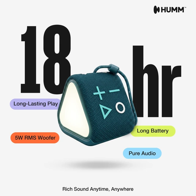 Alt view image 4 of 7 - GLO Compact Waterproof & Dustproof Portable Bluetooth Speaker, Black Features Ambient LED Lights & Hanging Strap, Stereo Pairing, Up to 18 Hours Playtime, Perfect for Travel, Bike & Beach