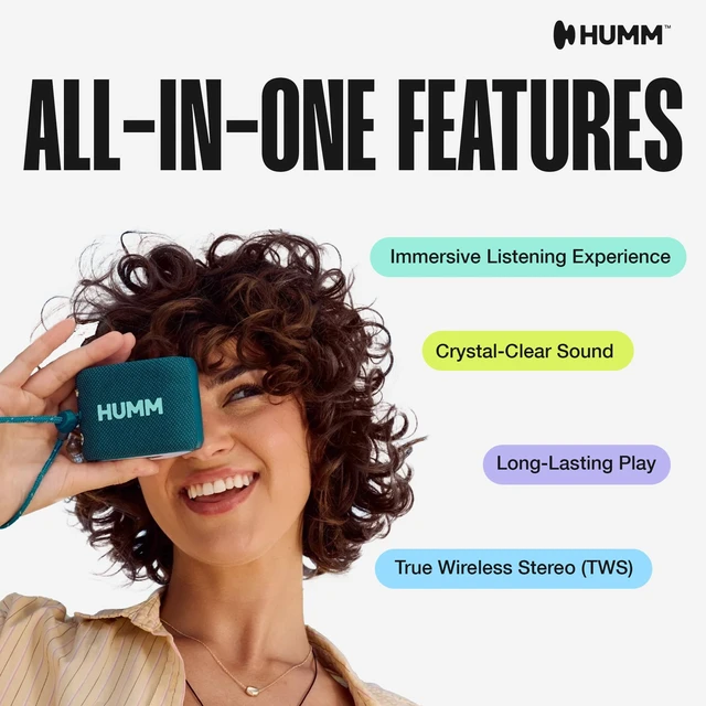 Alt view image 5 of 7 - GLO Compact Waterproof & Dustproof Portable Bluetooth Speaker, Black Features Ambient LED Lights & Hanging Strap, Stereo Pairing, Up to 18 Hours Playtime, Perfect for Travel, Bike & Beach
