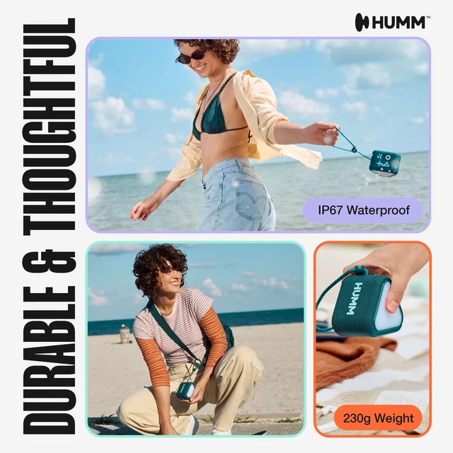 Alt view image 6 of 7 - GLO Compact Waterproof & Dustproof Portable Bluetooth Speaker, Black Features Ambient LED Lights & Hanging Strap, Stereo Pairing, Up to 18 Hours Playtime, Perfect for Travel, Bike & Beach