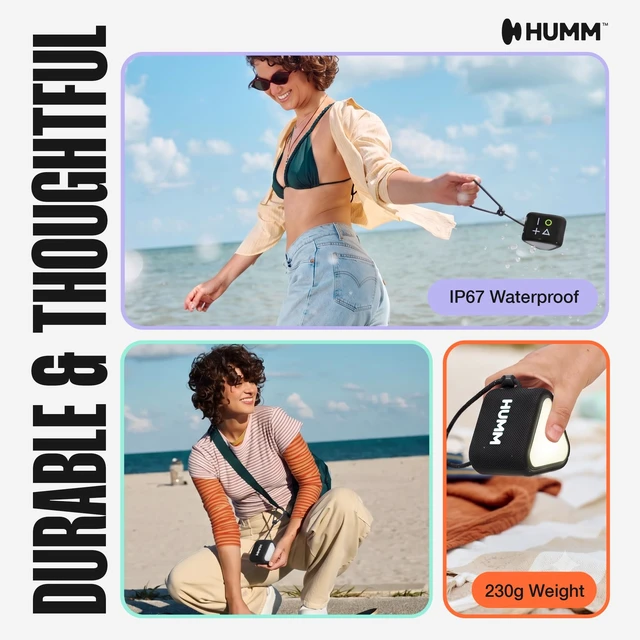 Alt view image 7 of 7 - GLO Compact Waterproof & Dustproof Portable Bluetooth Speaker, Black Features Ambient LED Lights & Hanging Strap, Stereo Pairing, Up to 18 Hours Playtime, Perfect for Travel, Bike & Beach