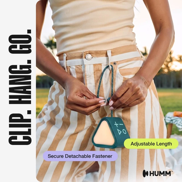 Alt view image 7 of 7 - GLO Compact Waterproof & Dustproof Portable Bluetooth Speaker, Black Features Ambient LED Lights & Hanging Strap, Stereo Pairing, Up to 18 Hours Playtime, Perfect for Travel, Bike & Beach