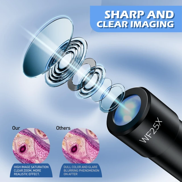 Alt view image 4 of 7 - Microscope for Adults Professional, Compound Microscope for Kids 8-12, 100X-3000X High-Power Biological Microscope for Students, School Lab & Home Education, with Slides Set